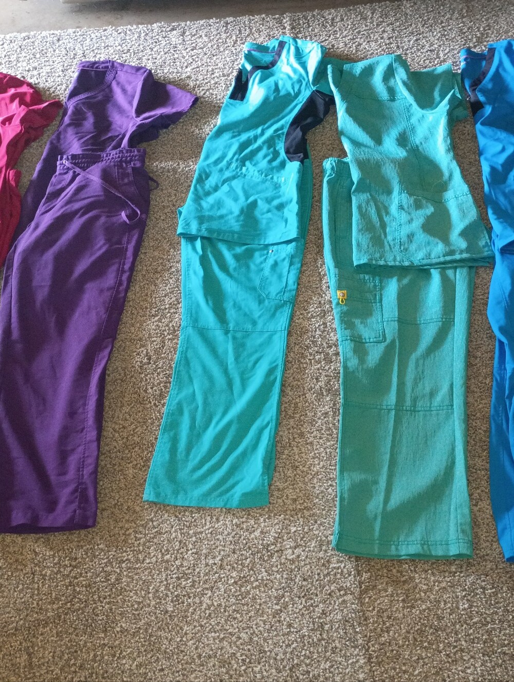 Healing Hand Purple Label XL/PL scrubs, lot of 5 pairs